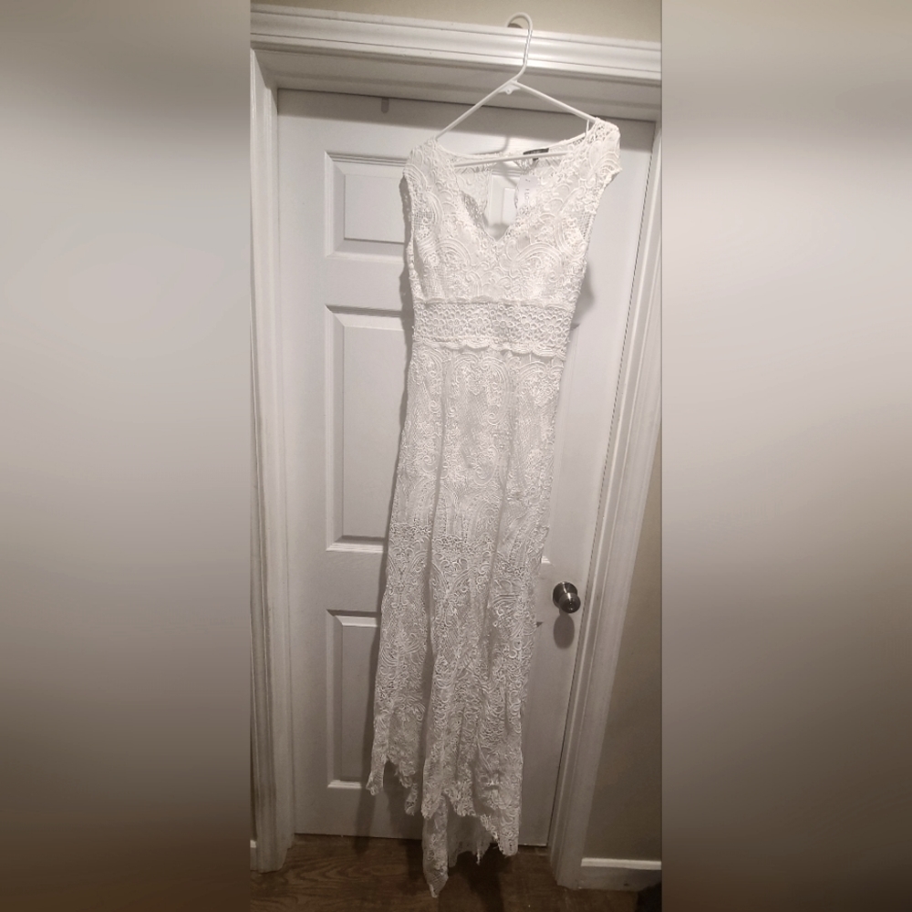 Womens Floryday White Wedding Dress Size Large